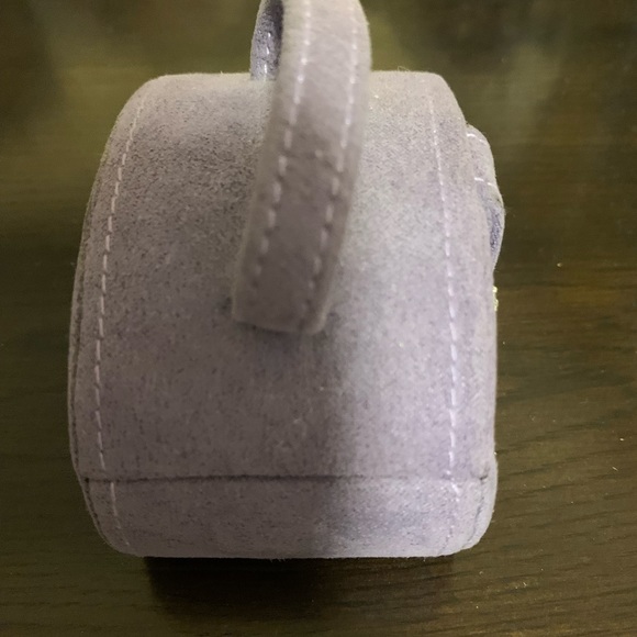 Purple mini Jewelry Travel Case with beaded clasp - Picture 6 of 9